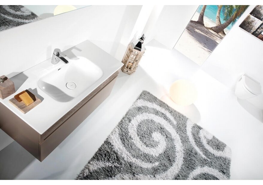 ארון אמבטיה תלוי דגם VALLESSI GRANDE קפוצ'ינו מבריק