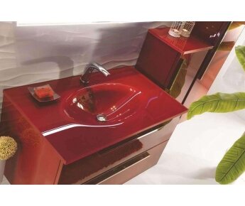 ארון אמבטיה אדום acqua flat-3