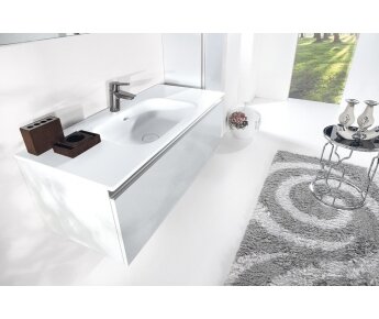 ארון אמבטיה תלוי דגם VALLESSI UNO לבן מבריק