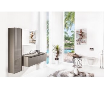 ארון אמבטיה תלוי זכוכית ויז'ן דגם ACQUA SLIM